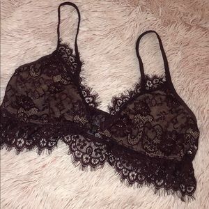 Maroon lace Bralette